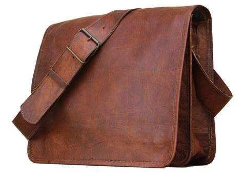 men's brown leather satchel bag